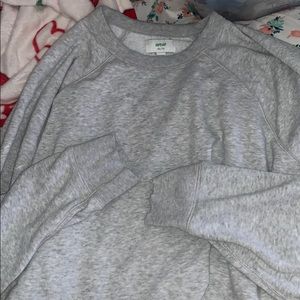 Aerie Cropped Distressed Sweatshirt